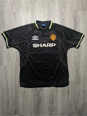 Vintage UMBRO Manchester United 1998–1999 3rd kit soccer jersey XL authentic